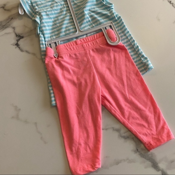 NEW Carter’s Baby Girl Flamingo Stripe 2 Piece Set - Picture 3 of 6